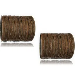 PRIYA KANGAN Set Of 48 Glitter Zari Work Glass Bangles-picture-27
