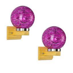 Somil Premium Designer Glass Wall / Night Lamp Elegant & Stylish Dcor Accent for Modern Interiors, color- Pink, Black, White Size- 21.5 X 31 X 25.5 CM-image-19