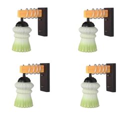SOMIL Green Glass Cylinder Printed Wall Lamps-image-81