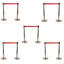 Ladwa Q Manager Barriers for Social Distancing Stainless Steel Red, UD-O2JO-UWAK image 1