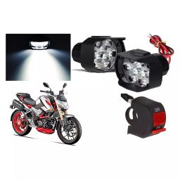 Cartronics 9 Led Shilon Fog Light White With On/Off Swich For Hero XF3R-15
