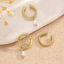 EL REGALO Set Of 3 Artificial Beaded Contemporary Shaped Studs-picture-23