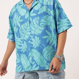 Kook N Keech Urban Tropical Paradise Printed Oversized Shirt-image-12