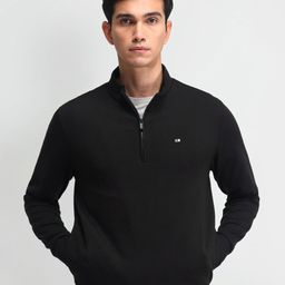 Arrow Sport Men Mock Collar Cotton Sweatshirt-image-76