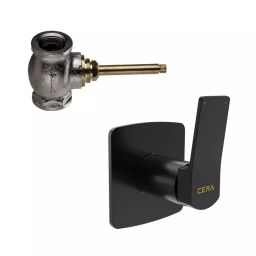 CERA Sylvina Stop Cock Quarter Turn Exposed & Concealed Part PVD Finish Black Matte, F1018351BM + F4050502-image-28