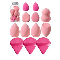 Facejewel Set Of 12 Makeup Sponge With Storage Bottle-14