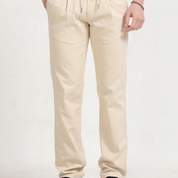 THE BEETEL HOUSE Men Relaxed Straight Fit Pleated Trousers-picture-44