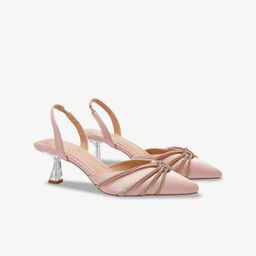 PURPLEHUNT Textured PU Kitten Peep Toes-22