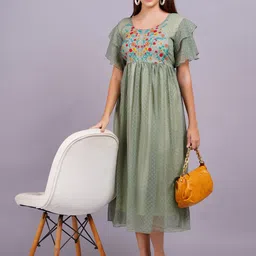 KALINI Georgette Fit & Flare Midi Dress-picture-43