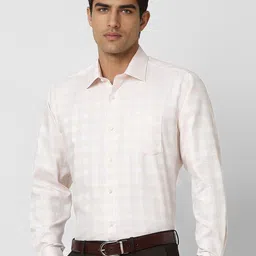 Van Heusen Men Spread Collar Checked Cotton Formal Shirt-image-95