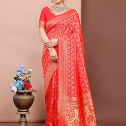 Dori Woven Design Zari Silk Blend Banarasi Saree-picture-20
