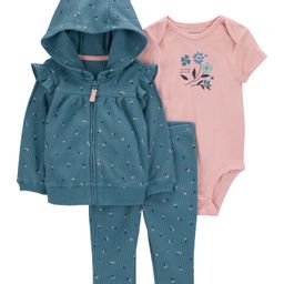 Carter's 3-Piece Floral Little Jacket Set - Teal Blue-image-63