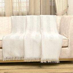 Saral Home Chevron Sofa Throw(Beige.140X125 cm)-image-47