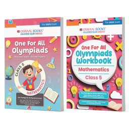 Oswaal One For All Olympiad Class 5 Previous Years Solved Papers + Workbook Maths (Set of 2 Books) For 2025 Exam - English-55