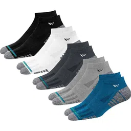 Winget Men Pack Of 5 Self Design Cotton Ankle-Length Socks-56