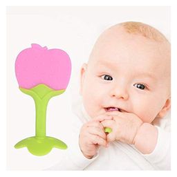 Enorme Silicone Apple Fruit Shape Teether With Feeding Nibbler - Multicolour image 2
