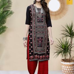 HERE&NOW Women Printed Straight Kurtas Pack Of 2-image-32