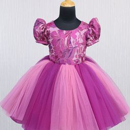 Li & Li Boutique Puff Sleeve Net Fit & Flare Dress-image-19