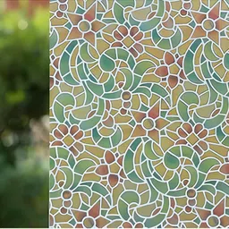 INDIAN ROYALS Green & Orange Glass Film Printed Self-Adhesive & Durable Window Sticker-15