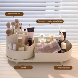 Panchhi Store White Wardrobe Reusable 360 Rotating Desk Organiser image 4