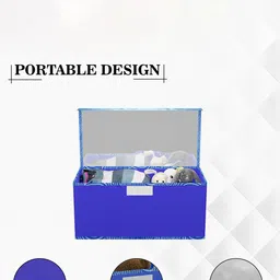 Kuber Industries Blue 3 Pieces Drawer Organiser With Lid image 2