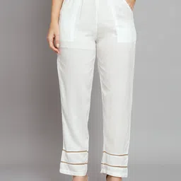 KALINI Women Straight Knitted Palazzos-image-20