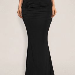 LULU & SKY Flared Fishtail Maxi Skirts-picture-55