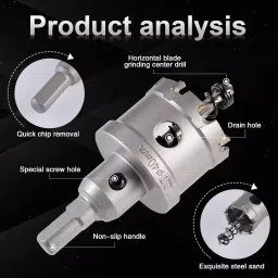 FLAMINGO ENTERPRISE Carbide-Tipped Hole Saw Cutter Kit TCT & SS 40 mm Masonry Bits Type, FM-202 image 4