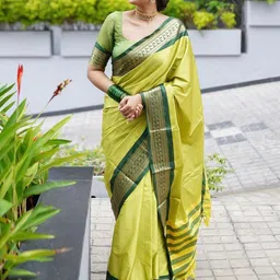 revika Woven Design Zari Pure Silk Kanjeevaram Saree-image-12