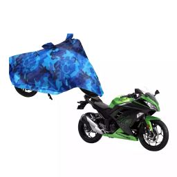 Auto Pearl Waterproof Two Wheeler Cover For Kawasaki Ninja 300 (Blue)-image-48