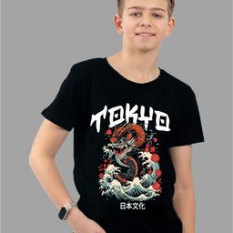 Uniplanet store Boys Typography Printed Applique T-shirt-11