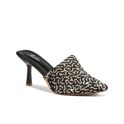 Padchin Women Woven Design Stiletto Heel Mules-38