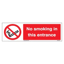SUNSIGNS  No Smoking in this entrance Signage Size 600x200 mm HP Print + Vinyl, SS0219-image-78