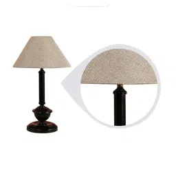 Tucasa NTU-22 B-22 Table Lamp with Metal base (Beige)-0