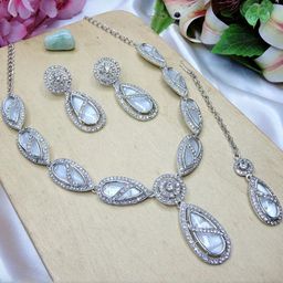 VATSALYA creation Women White Jewellery Set-image-15