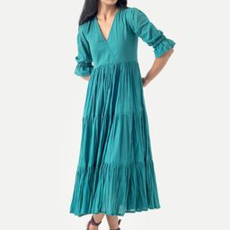 Tailor Didi Organic Cotton Empire Midi Dress-image-76