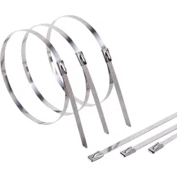 GENERIC 304.8 mm Stainless Steel Self-Locking Cable Zip Ties Silver (Pack of 10 Pcs)-picture-21