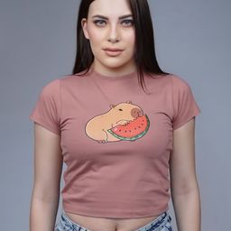 CREATIVE LINE Women Graphic Printed Round Neck Cotton Slim Fit T-shirt-image-99