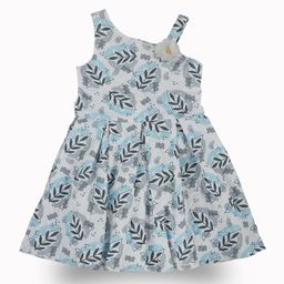 Gini and Jony Tropical Print One Shoulder Applique Fit & Flare Dress-23