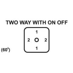 FTC 6 Amp 2 Pole Rotary Switch Two Way with On-Off, RS-038 image 2