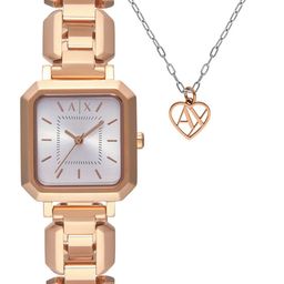 Armani Exchange Women Dial & Stainless Steel Straps Analogue Watch AX7167SET-image-17
