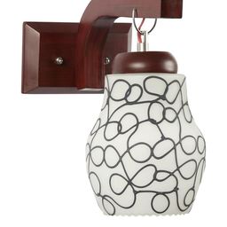Somil Premium Designer Glass Wall / Night Lamp Elegant & Stylish Dcor Accent for Modern Interiors, color- Black, White, Size:- 19 X 29 X 29.5 CM-image-96