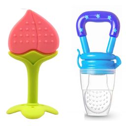 Enorme Silicone Peach Fruit Shape Teether With Feeding Nibbler - Multicolour-4
