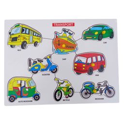 WOODYKRAFT Wooden Transport and Vehicle Learning Puzzle - Multicolor-24