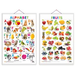 Sawan Alphabet Early Learning Educational Chart for Kids Non Tearable and Waterproof  Double Sided Laminated  Perfect for Homeschooling Kindergarten and Nursery Students Pack of 2- English-picture-15