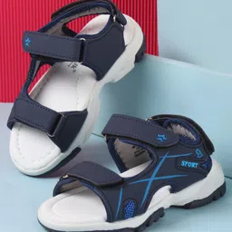 Cute Walk by Babyhug Velcro Closure Sandals with Sport Applique - Blue-picture-5