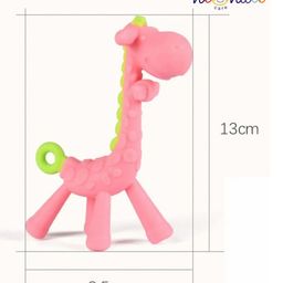 NeonateCare Giraffe Teether and Fruit Teether Baby Teether Set of 2 Soft Silicone Teether (Giraffe Fruit) - Multicolor ( color and design may vary) image 3