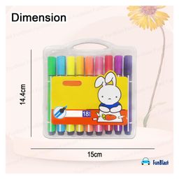 FunBlast Water Based Markers Pens Set for Artists Pack of 18 Multicolor image 3
