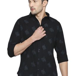 SNX Men Tailored Fit Floral Opaque Printed Casual Shirt-image-84