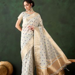 Sangria Woven Design Banarasi Saree With Blouse Piece-image-82